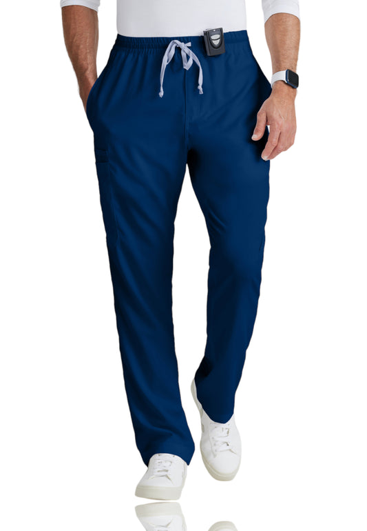 Men's Elastic Waistband With Contrast Drawcord Evan Pant - GRP558 - Indigo (Navy)