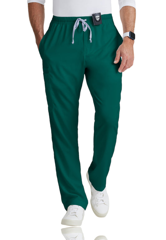 Men's Elastic Waistband With Contrast Drawcord Evan Pant - GRP558 - Hunter Green
