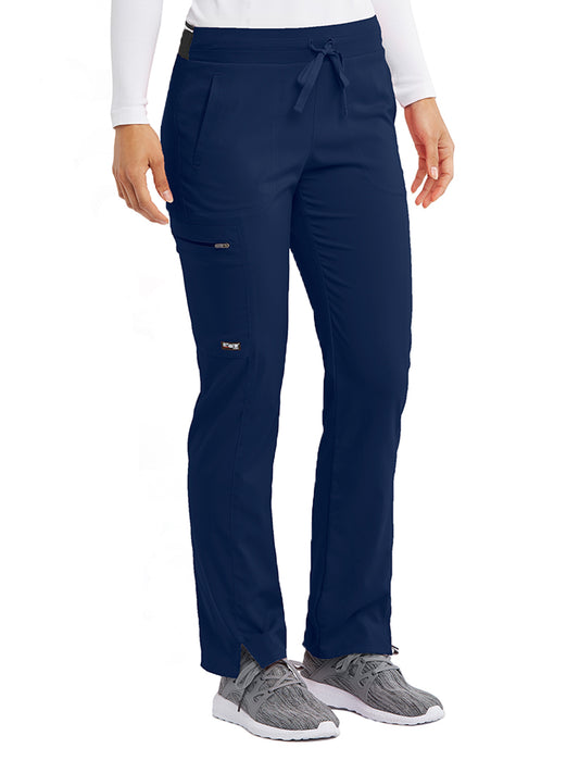 Women's Zip Cargo Pocket Kim Pant - GRSP500 - Indigo (Navy)