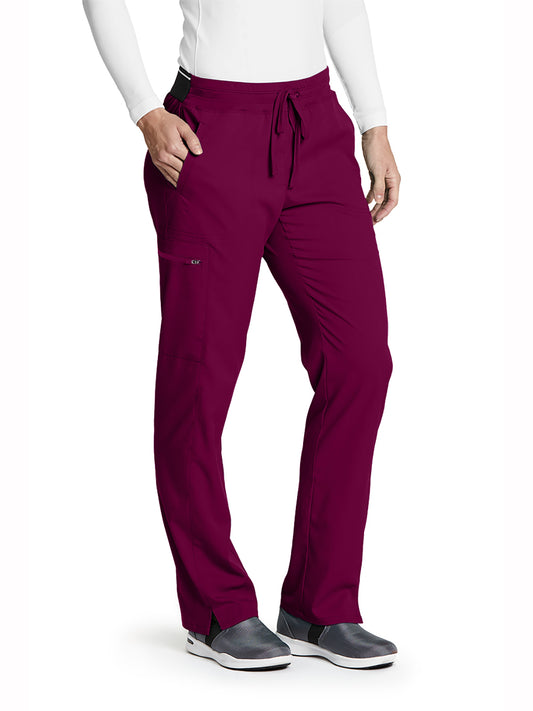 Women's Zip Cargo Pocket Kim Pant - GRSP500 - Wine