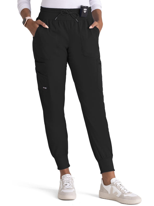 Women's 7-Pocket Carly Jogger Pant - GRSP527 - Black