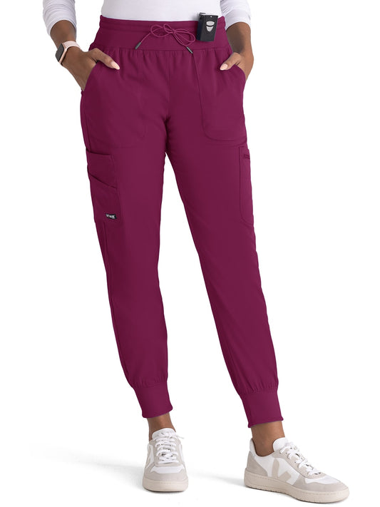 Women's 7-Pocket Carly Jogger Pant - GRSP527 - Wine