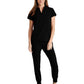 Women's 2 Pocket Banded Collar Avery Top - GRST230 - Black