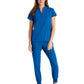 Women's 2 Pocket Banded Collar Avery Top - GRST230 - New Royal