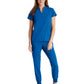 Women's 2 Pocket Banded Collar Avery Top - GRST230 - New Royal