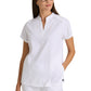 Women's 2 Pocket Banded Collar Avery Top - GRST230 - White
