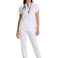 Women's 2 Pocket Banded Collar Avery Top - GRST230 - White