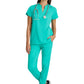 Women's 2 Pocket Banded Collar Avery Top - GRST230 - Alpine Aqua