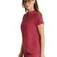 Women's 2 Pocket Banded Collar Avery Top - GRST230 - Maple Red