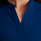 Women's 2 Pocket Banded Collar Avery Top - GRST230 - Indigo (Navy)