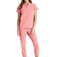 Women's 2 Pocket Banded Collar Avery Top - GRST230 - Bright Papaya