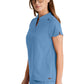 Women's 2 Pocket Banded Collar Avery Top - GRST230 - Ciel Blue