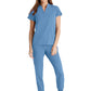 Women's 2 Pocket Banded Collar Avery Top - GRST230 - Ciel Blue