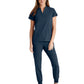 Women's 2 Pocket Banded Collar Avery Top - GRST230 - Steel