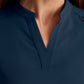 Women's 2 Pocket Banded Collar Avery Top - GRST230 - Steel