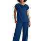 Women's Two Pocket Cowl Neck Marisol Scrub Top - GRST246 - Indigo (Navy)