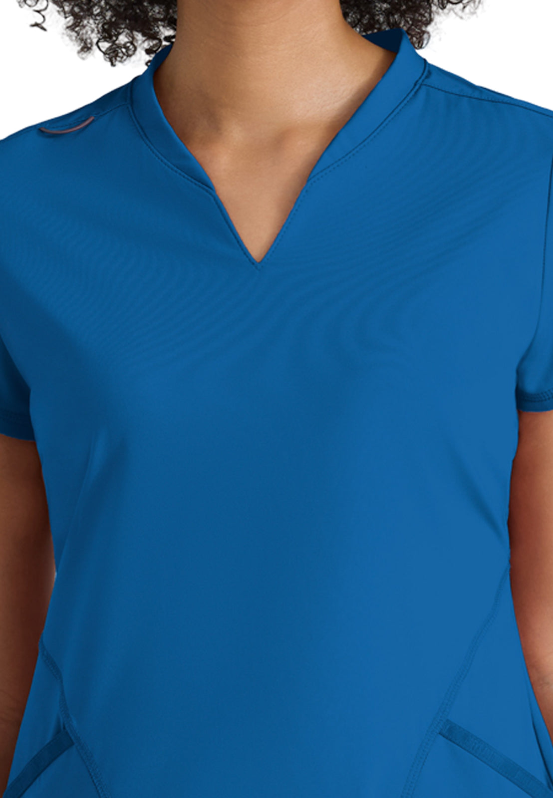 Women's Two Pocket V-Neck Define Top - GRST249 - New Royal