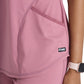 Women's Two Pocket V-Neck Define Top - GRST249 - Canyon Pink
