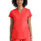 Women's Two Pocket V-Neck Define Top - GRST249 - Radiant Coral