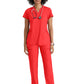 Women's Two Pocket V-Neck Define Top - GRST249 - Radiant Coral