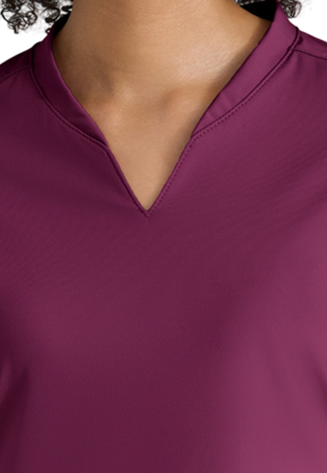 Women's Two Pocket V-Neck Define Top - GRST249 - Wine