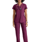 Women's Two Pocket V-Neck Define Top - GRST249 - Wine