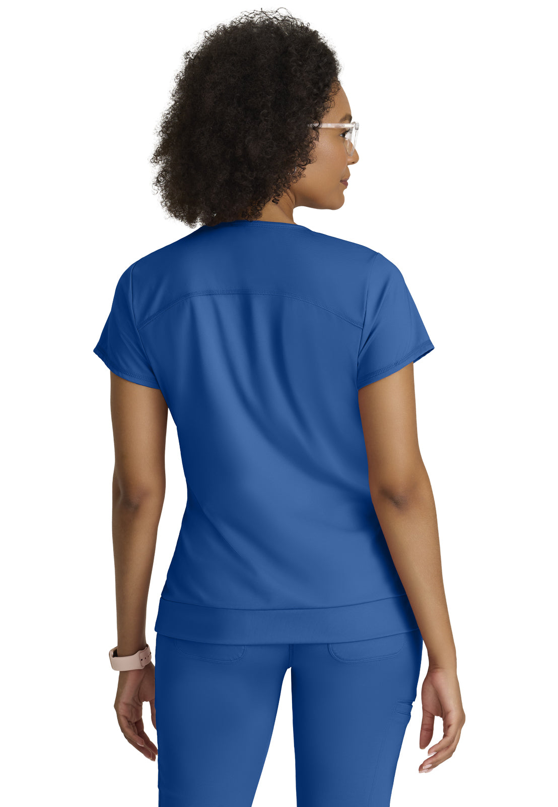 Women's Two Pocket V-Neck Motivate Top - GRST250 - New Royal