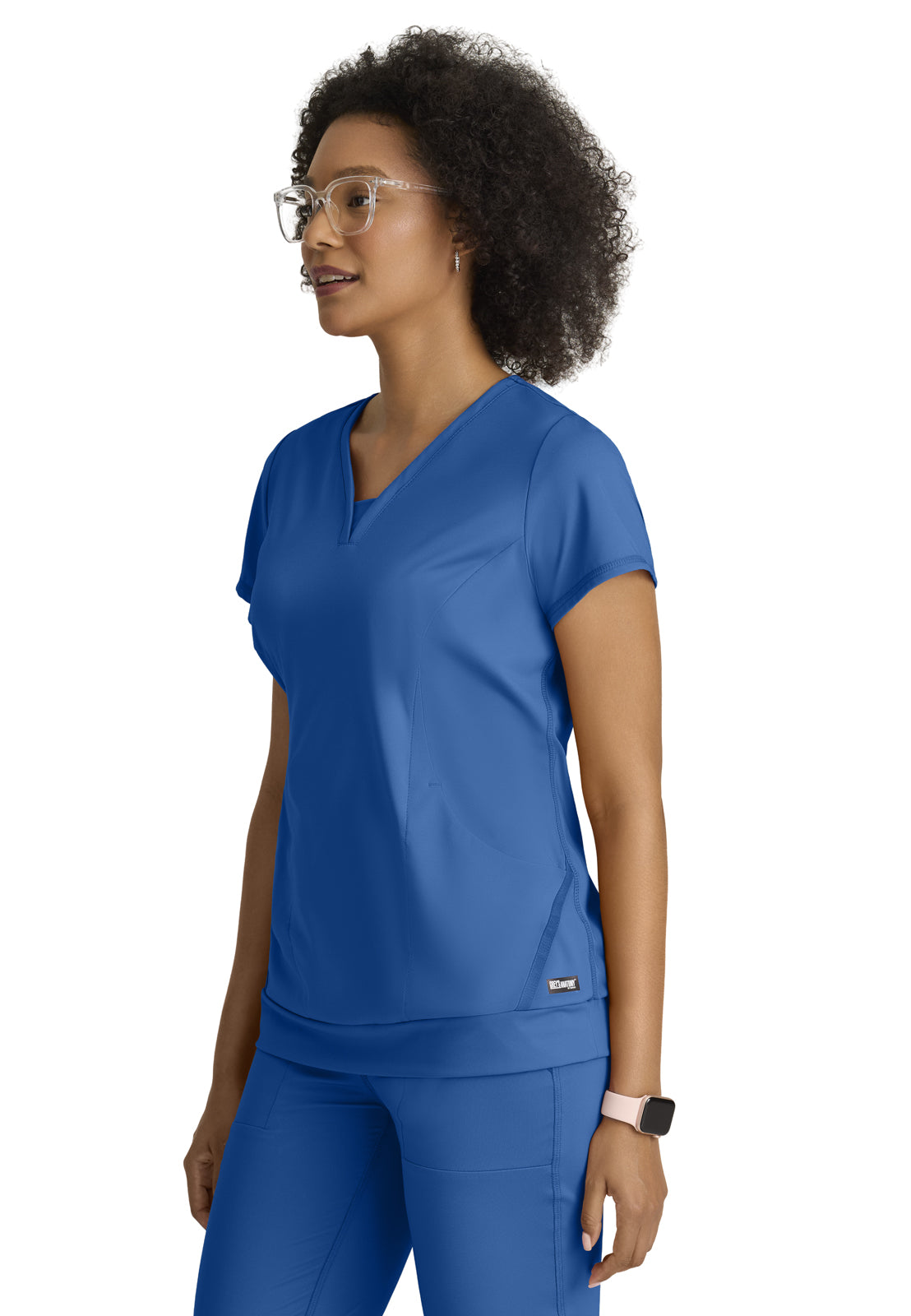 Women's Two Pocket V-Neck Motivate Top - GRST250 - New Royal