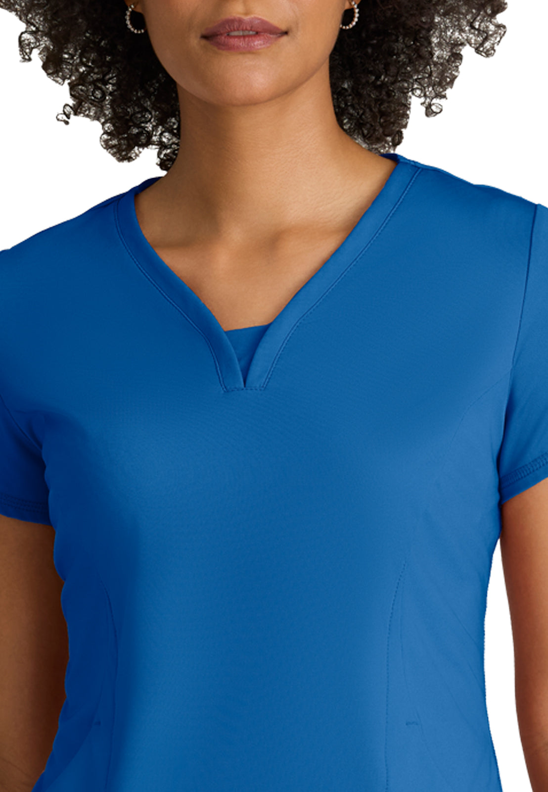 Women's Two Pocket V-Neck Motivate Top - GRST250 - New Royal