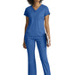 Women's Two Pocket V-Neck Motivate Top - GRST250 - New Royal