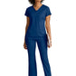 Women's Two Pocket V-Neck Motivate Top - GRST250 - Indigo (Navy)