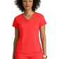 Women's Two Pocket V-Neck Motivate Top - GRST250 - Radiant Coral