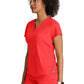 Women's Two Pocket V-Neck Motivate Top - GRST250 - Radiant Coral