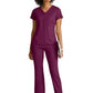 Women's Two Pocket V-Neck Motivate Top - GRST250 - Wine
