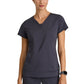 Women's Two Pocket V-Neck Motivate Top - GRST250 - Steel