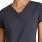 Women's Two Pocket V-Neck Motivate Top - GRST250 - Steel