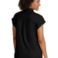 Women's One Pocket Polo Neck Renew Top - GRST254 - Black