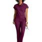 Women's One Pocket Polo Neck Renew Top - GRST254 - Wine
