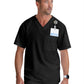 Men's V-Neck Evan Top - GRT091 - Black