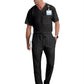 Men's V-Neck Evan Top - GRT091 - Black