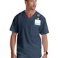 Men's V-Neck Evan Top - GRT091 - Steel