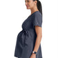 Women's Mock Wrap Lilah Maternity Top - GRT094 - Steel