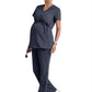 Women's Mock Wrap Lilah Maternity Top - GRT094 - Steel