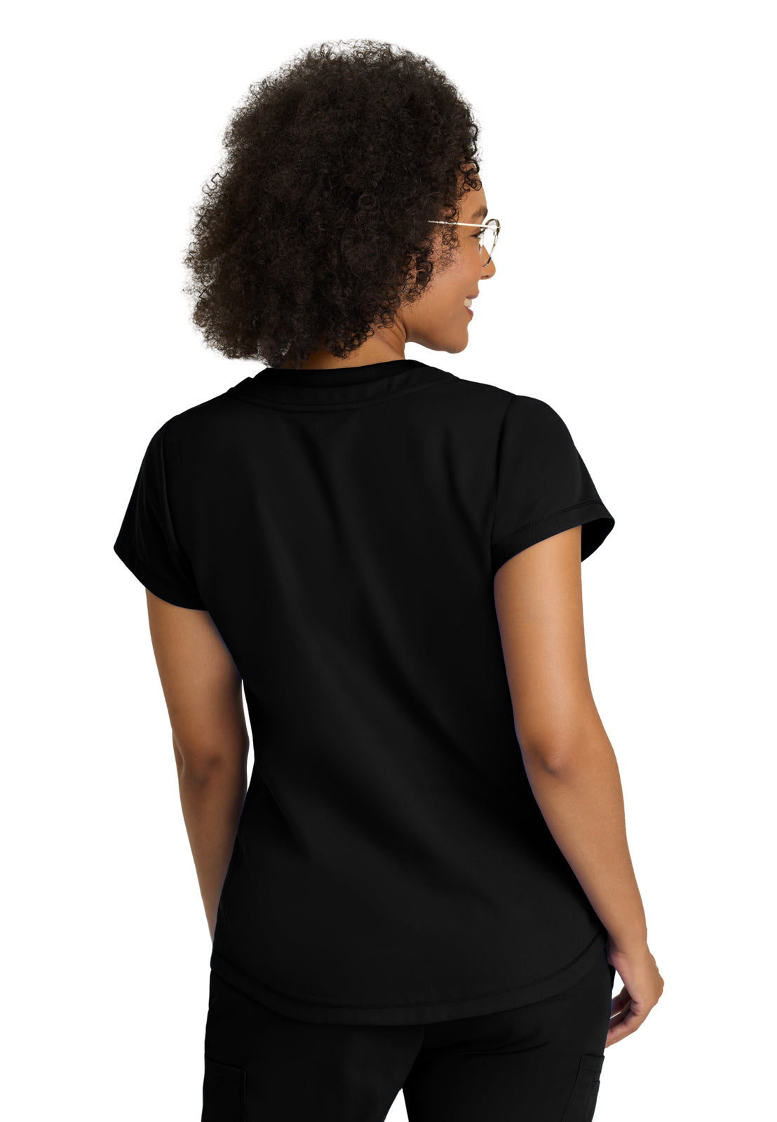 Women's  Three Pocket V-Neck Evelyn Top - GRT261 - Black