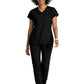 Women's  Three Pocket V-Neck Evelyn Top - GRT261 - Black