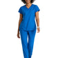 Women's  Three Pocket V-Neck Evelyn Top - GRT261 - New Royal