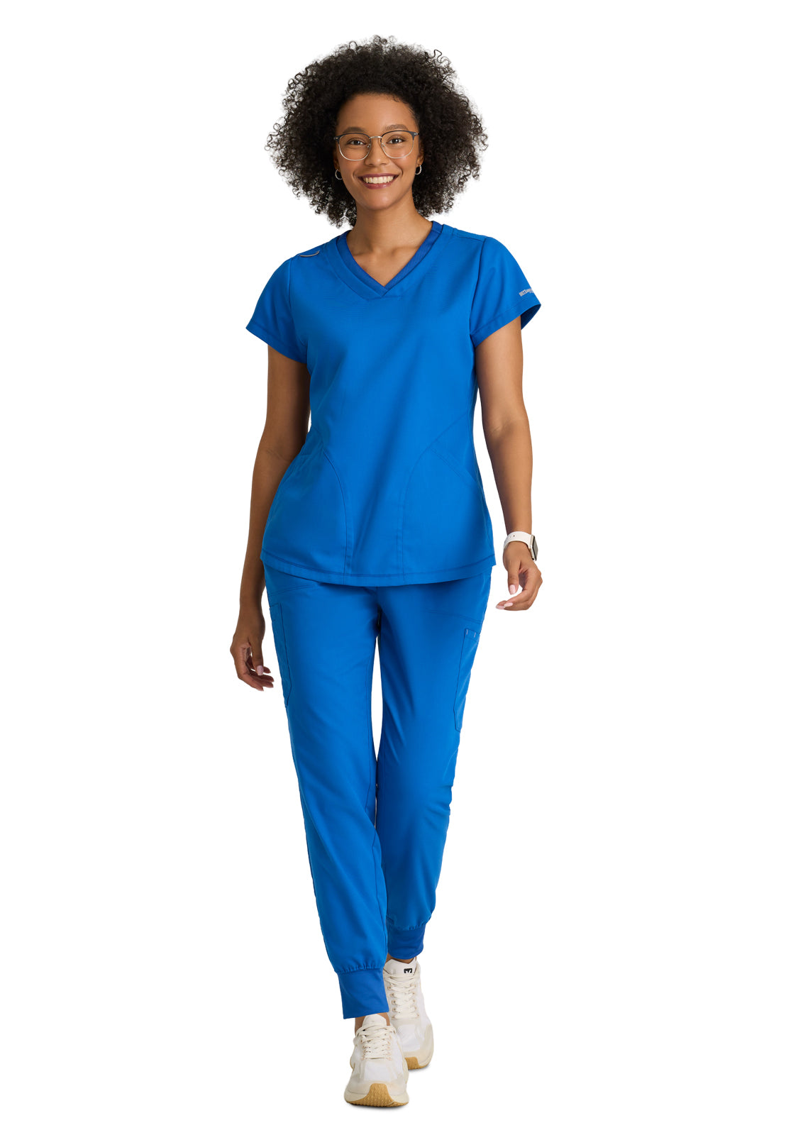 Women's  Three Pocket V-Neck Evelyn Top - GRT261 - New Royal