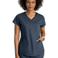 Women's  Three Pocket V-Neck Evelyn Top - GRT261 - Steel