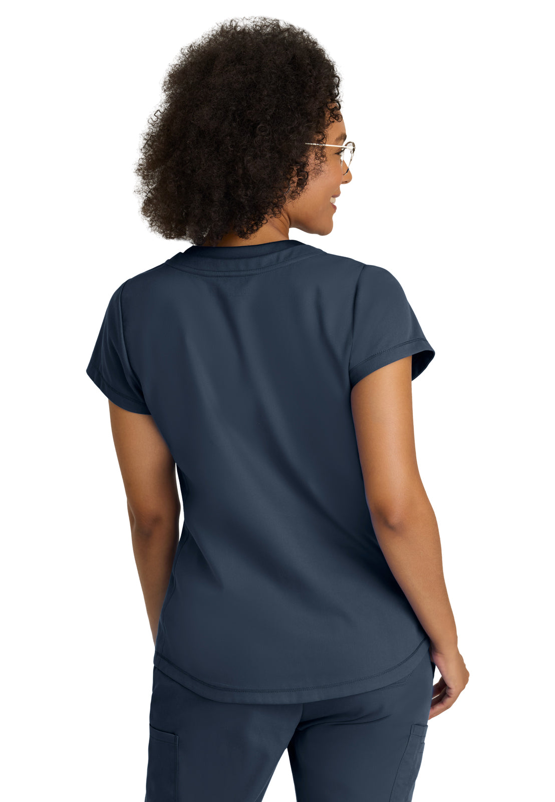 Women's  Three Pocket V-Neck Evelyn Top - GRT261 - Steel