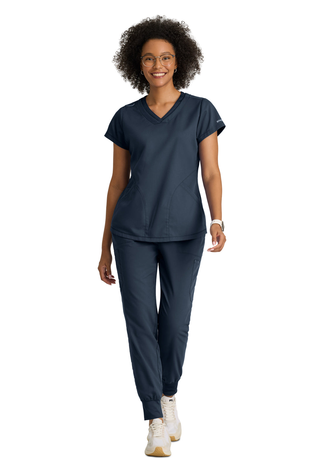 Women's  Three Pocket V-Neck Evelyn Top - GRT261 - Steel